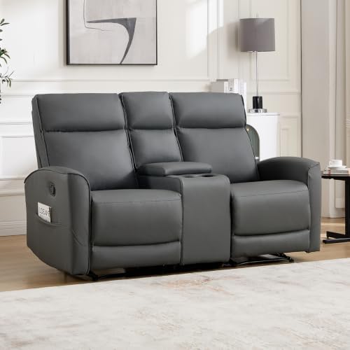 ANJ 68" Wide Manual Loveseat Recliner Sofa by ANJ