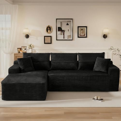 108" L Shaped Cloud Boneless Sectional Couches by Unknown