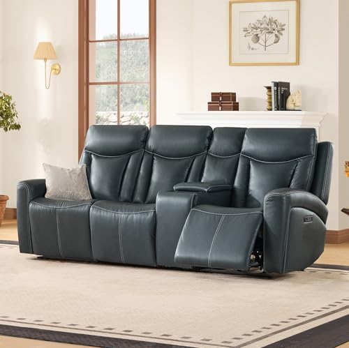 CHITA Zero Gravity Leather Power Reclining Sofa, 3-Seat by Unknown