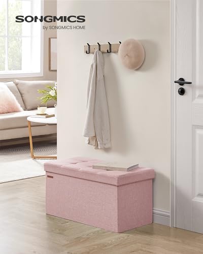 SONGMICS 30 Inches Folding Storage Ottoman Bench, Load 660 lb - Image 2