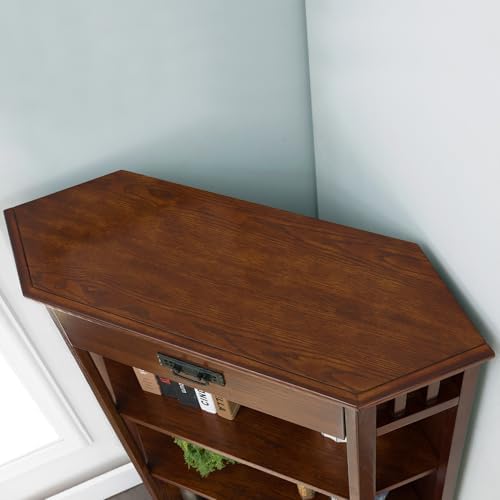 Leick Home Mission Corner Bookcase, Mission Oak - Image 6