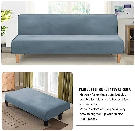 H.VERSAILTEX Real Velvet Futon Cover Armless Sofa Covers Sofa Bed Covers - Image 5