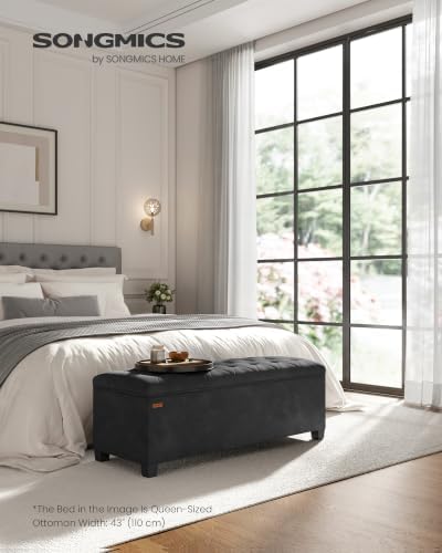 SONGMICS Storage Ottoman Bench, Foot Rest - Image 2