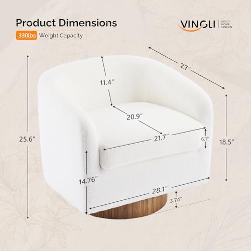 VINGLI 360°Swivel Accent Chairs Set of 2 - Image 2