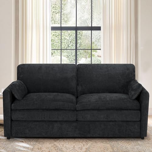 69” Chenille Love seat Sofa w/Arm Pillows - Image 5