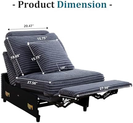 ORRD Modern Armless Power Recliner Sofa Seat - Image 3