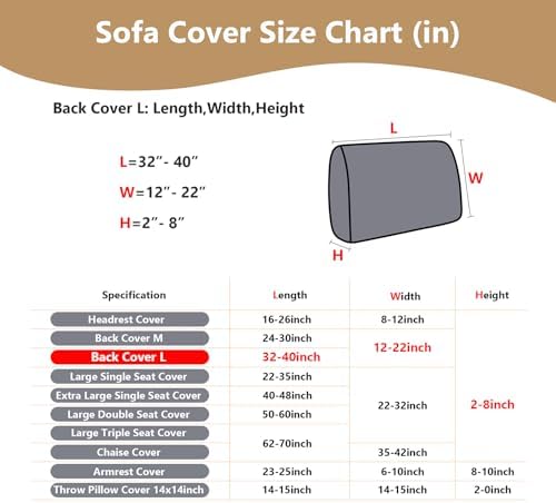 Yoovat Couch Cushion Covers for Sofa Couch Covers Wear-Resistant Universal Sofa - Image 3