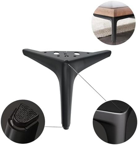 6 inch/15cm Matte Black Metal Furniture Legs Set of 4 - Image 4