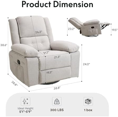 FLEXISPOT XRC2 360° Swivel Rocker Recliner - Image 2