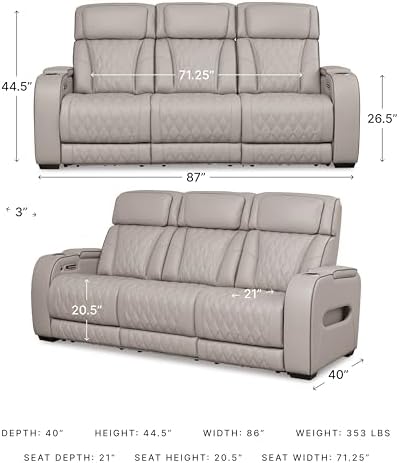 Signature Design by Ashley 3-Seat Power Reclining Sofa - Image 3