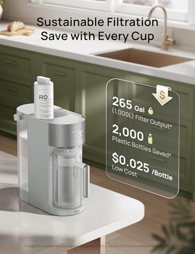DREO Reverse Osmosis Water Filter Countertop, RO Filtration System, 3:1 Pure to - Image 4