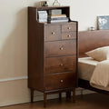 YESWOOD 100% Solid Wood Nightstand, 6 Drawer by YESWOOD