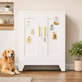 Small Storage Cabinet, 2-Door Short Locker Cabinets Adjustable Shelf by Unknown