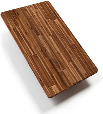 FLEXISPOT Acacia Solid Wood 55"x28" Butcher Block Desktop by Unknown