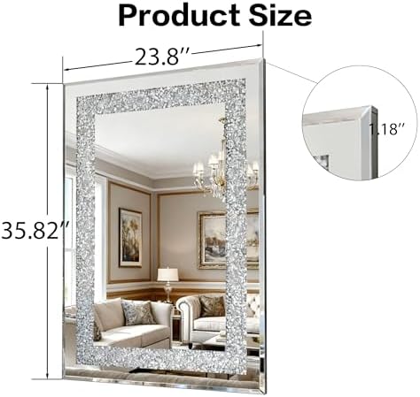 Hexagon Silver Mirrored Console Table and Wall Mirror Set, 2 Piece Silver - Image 2