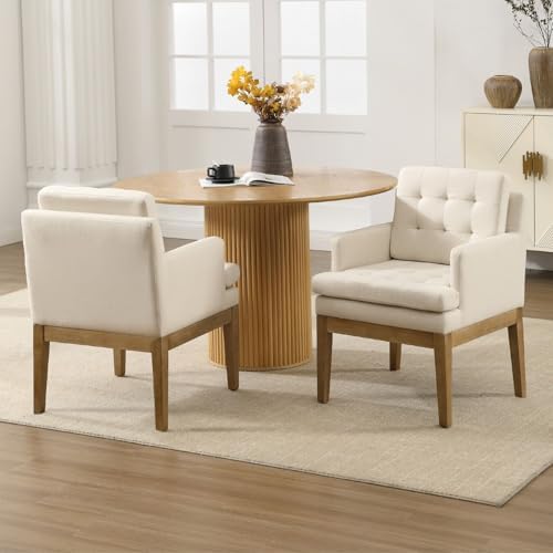 Upholstered Tufted Dining Chairs - Image 5