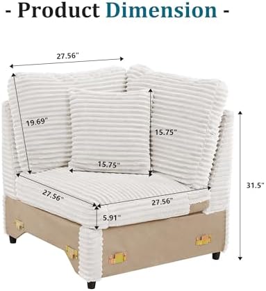 ORRD Modern Corner Sofa Seat - Image 3