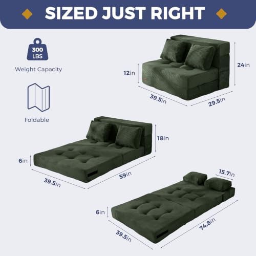 MAXYOYO Convertible Sofa Bed, Fold Out Sofa Couch - Image 3