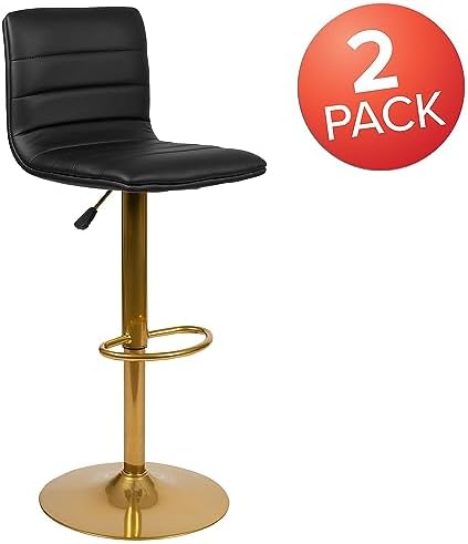 Flash Furniture Vincent Modern Black Vinyl Adjustable Bar Stool - Image 4