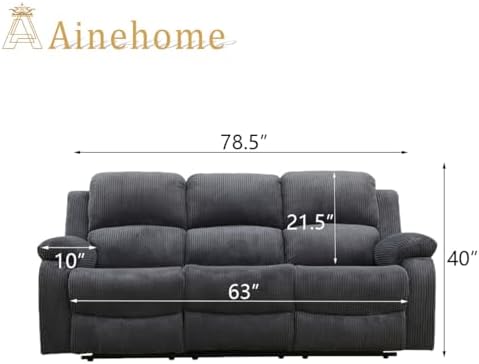 A Ainehome Living Room Furniture Set Recliner Sofa Set Loveseat Chair Furniture - Image 2