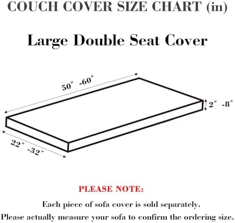 Couch Covers for 2 Cushion Sofa Pet Friendly Couch Cushion Covers Universal - Image 2