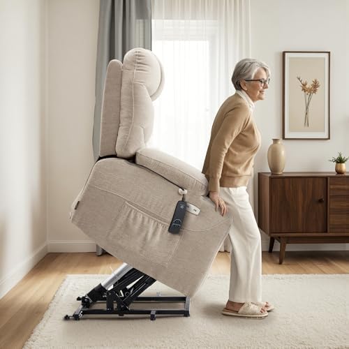MCombo Power Lift Recliner for Elderly, Fabric R7289 - Image 2