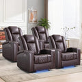 ANJ Home Theater Seating Power Recliner Set of 4 by ANJ