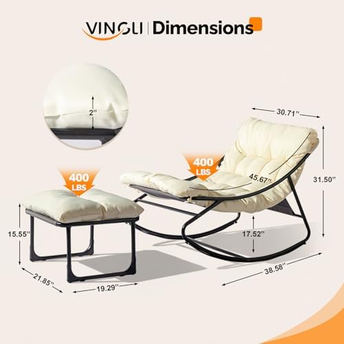VINGLI Outdoor Rocking Chair - Image 3