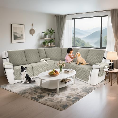 Waterproof Sectional Reclining Couch Covers L Shaped Recliner Sectional Sofa - Image 2