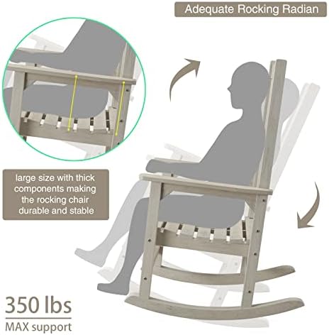 Oversized Outdoor Rocking Chair, Porch Rocker - Image 4