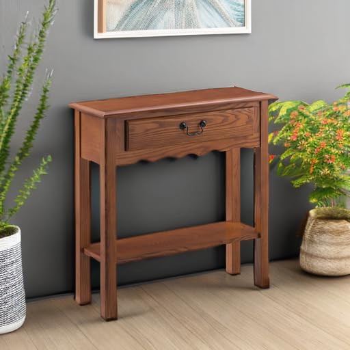 Leick Home Wave Console Table, Medium Oak - Image 2