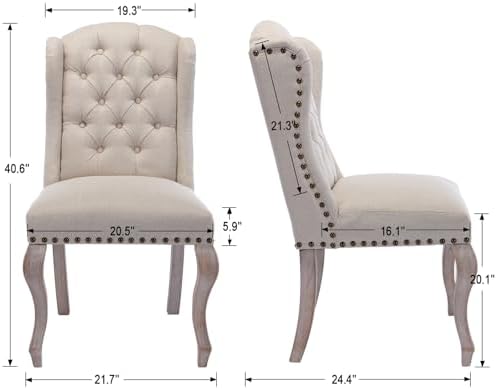 Upholstered Dining Chairs Set of 6 - Image 3