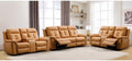 ANJ 3-Piece Faux Leather Power Recliner Sofa Set by ANJ