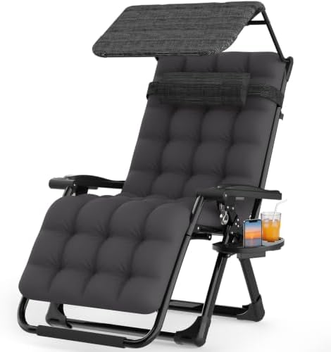 Suteck Zero Gravity Chair with Canopy, Reclining Camping Lounge Chairs by Suteck