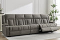 Recliner Sofa with Cup Holders, 5-Seater Fabric Reclining Couch, Manual by Unknown