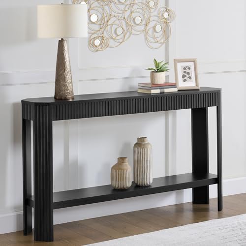 Alaterre Furniture Fluted Solid Wood Console Table, 56”x12”x32” - Image 6
