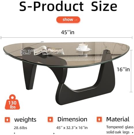 Glass Coffee Table, Mid Century Modern Coffee Table, Coffee Table - Image 2