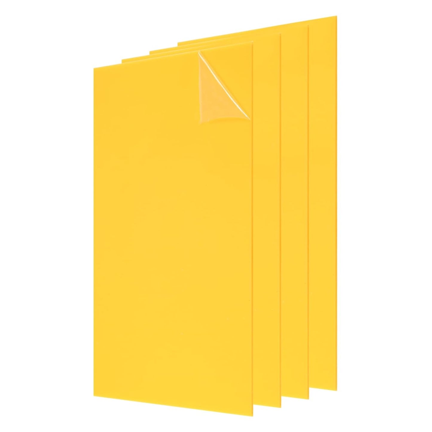 uxcell 4Pcs Acrylic Sheets 12x8 Inch Acrylic Panel 1/8 Inch-3mm Plastic Board for Picture Frames Sign Holders DIY Display Projects Craft, Yellow