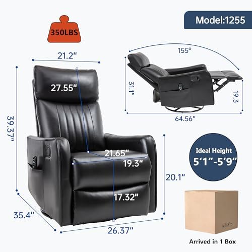 Manual Swivel Rocker Recliner Chair - Image 2