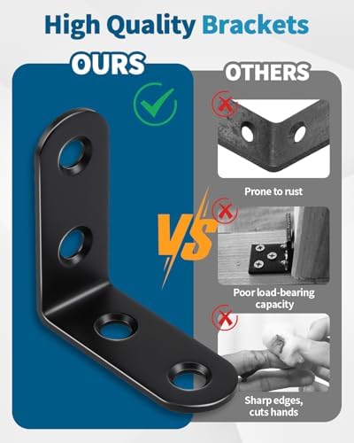 12 PCS 1.57'' x 1.57'' Stainless Straight Flat Brackets, Support Flat Metal - Image 6