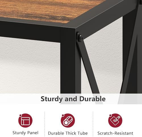 Tajsoon Console Table 41.8", 2 Tier Industrial Entryway Table - Image 5