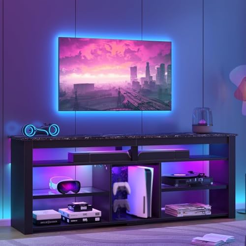 Bestier TV Stand for 70 inch TV, Tall Entertainment Center by Bestier