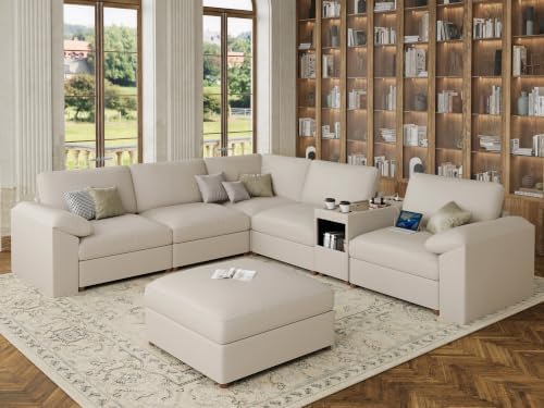 EASE MOOSE Oversized Modular Sectional Sofas, L Shaped Modular Couch by EASEMOOSE
