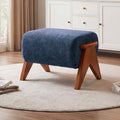 Linen Padded footstools Mid Century Modern Ottoman by Unknown