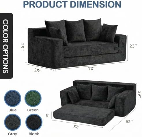 Boneless Couches 70", 3 Seater Boneless Couch - Image 2