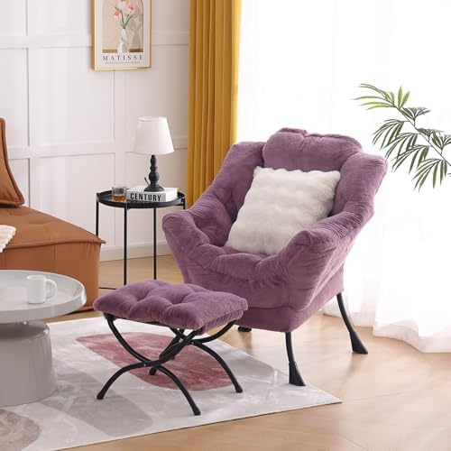 Lazy Chair with Ottoman, Comfy Reading Chair by HomeEastllyHome