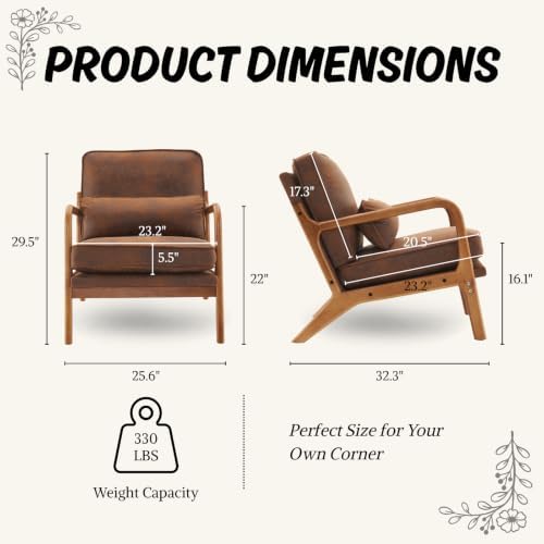 Karl home Mid-Century Modern Accent Reading Chair - Image 2