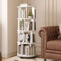 Rotating Bookshelf, 4 Tier Solid Wood Bookshelf Tower by IUNVR