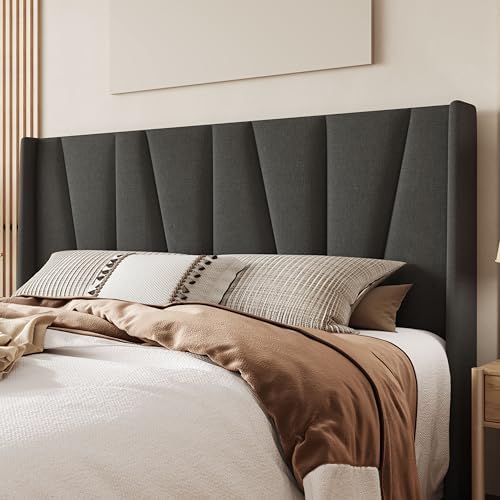 Allewie King Size Platform Linen Bed Frame - Image 4