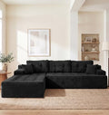 Hobestluk Boneless Couches Modular Sectional Sofa L-Shape Oversized Chaise by YourHomeDeservesMore